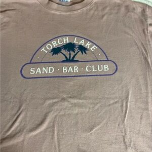 Torch Lake Sand Bar Club Tan T-Shirt
